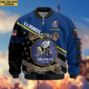 Premium US Seabees Veteran Bomber Jacket VPVC800409, Custom Name, Rank, Gifts For Seabees Veteran - Image 2