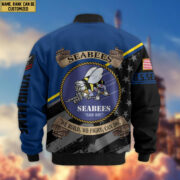 Premium US Seabees Veteran Bomber Jacket VPVC800409, Custom Name, Rank, Gifts For Seabees Veteran - Image 3