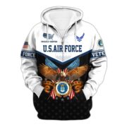 Premium US Veterans Zip Hoodie BPVC130902, Gifts For US Veterans, Gifts For Veterans Day - Image 8