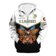 Premium US Veterans Zip Hoodie BPVC130902, Gifts For US Veterans, Gifts For Veterans Day - Image 7