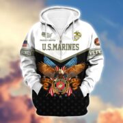 Premium US Veterans Zip Hoodie BPVC130902, Gifts For US Veterans, Gifts For Veterans Day - Image 7