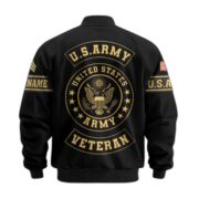 Premium US Army Veteran Bomber Jacket VPVC800701, Custom Name, Rank, Gifts For US Army Veteran - Image 3
