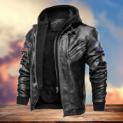 Premium US Veterans Leather Jacket BPVC230902, Gifts For US Veterans, Gifts For Veterans Day - Image 6