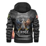 Premium US Veterans Leather Jacket BPVC230902, Gifts For US Veterans, Gifts For Veterans Day - Image 4