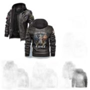 Premium US Veterans Leather Jacket BPVC230902, Gifts For US Veterans, Gifts For Veterans Day