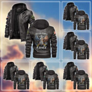 Premium US Veterans Leather Jacket BPVC230902, Gifts For US Veterans, Gifts For Veterans Day