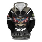 Premium Honoring All Who Served US Veterans Zip Hoodie APHN240912, Gifts For US Veterans, Gifts For Veterans Day - Image 5
