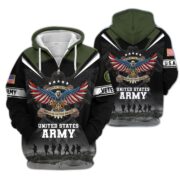 Premium Honoring All Who Served US Veterans Zip Hoodie APHN240912, Gifts For US Veterans, Gifts For Veterans Day - Image 4