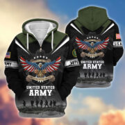 Premium Honoring All Who Served US Veterans Zip Hoodie APHN240912, Gifts For US Veterans, Gifts For Veterans Day - Image 4