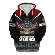 Premium Honoring All Who Served US Veterans Zip Hoodie APHN240912, Gifts For US Veterans, Gifts For Veterans Day - Image 17