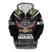 Premium Honoring All Who Served US Veterans Zip Hoodie APHN240912, Gifts For US Veterans, Gifts For Veterans Day - Image 20