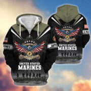 Premium Honoring All Who Served US Veterans Zip Hoodie APHN240912, Gifts For US Veterans, Gifts For Veterans Day - Image 22