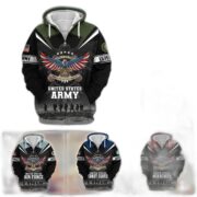 Premium Honoring All Who Served US Veterans Zip Hoodie APHN240912, Gifts For US Veterans, Gifts For Veterans Day