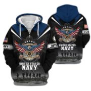 Premium Honoring All Who Served US Veterans Zip Hoodie APHN240912, Gifts For US Veterans, Gifts For Veterans Day - Image 13