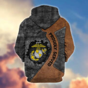Premium USMC Veterans Zip Hoodie VPVC603903, Gifts For Marine Veteran - Image 3
