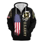 Premium US Army Veterans Zip Hoodie VPVC604001, Gifts For Army Veteran - Image 2