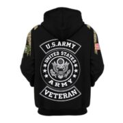 Premium US Army Veterans Zip Hoodie VPVC604001, Gifts For Army Veteran - Image 3