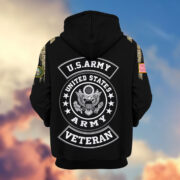 Premium US Army Veterans Zip Hoodie VPVC604001, Gifts For Army Veteran - Image 3
