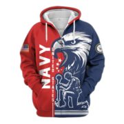 Premium US Navy Veteran Zip Hoodie VPVC604202, Gifts For Navy Veteran
