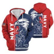 Premium US Navy Veteran Zip Hoodie VPVC604202, Gifts For Navy Veteran - Image 3