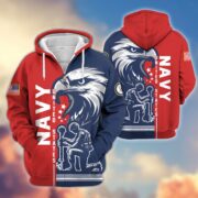 Premium US Navy Veteran Zip Hoodie VPVC604202, Gifts For Navy Veteran - Image 3