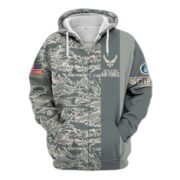 Premium USAF Veteran Zip Hoodie VPVC605304, Gifts For Air Force Veteran - Image 2