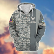 Premium USAF Veteran Zip Hoodie VPVC605304, Gifts For Air Force Veteran - Image 2