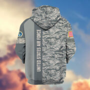 Premium USAF Veteran Zip Hoodie VPVC605304, Gifts For Air Force Veteran - Image 3