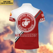Premium USMC Polo Shirt VPVC205103, Custom Name, Rank, Year Gift For Marine Veteran - Image 2