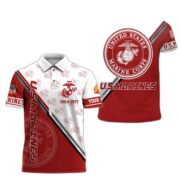 Premium USMC Polo Shirt VPVC205103, Custom Name, Rank, Year Gift For Marine Veteran - Image 3