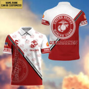 Premium USMC Polo Shirt VPVC205103, Custom Name, Rank, Year Gift For Marine Veteran - Image 3