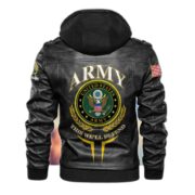 Premium US Army Leather Jacket VPVC701301, Custom Name, Rank, Gifts For Army Veteran - Image 3