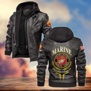 Premium USMC Leather Jacket VPVC701303, Custom Name, Rank, Gifts For Marine Veteran