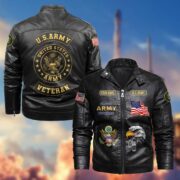 Premium Personalized US Veterans Leather Jackets BPVC231001, Gifts For US Veterans - Image 2