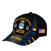 Premium Custom Name, Rank, Years Of Service US Retired Cap BPVC301010 - Image 28