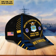 Premium Custom Name, Rank, Years Of Service US Retired Cap BPVC301010 - Image 26