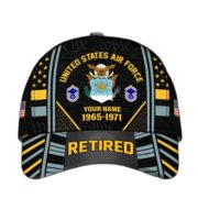 Premium Custom Name, Rank, Years Of Service US Retired Cap BPVC301010 - Image 24