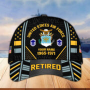 Premium Custom Name, Rank, Years Of Service US Retired Cap BPVC301010 - Image 24
