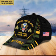Premium Custom Name, Rank, Years Of Service US Retired Cap BPVC301010 - Image 4