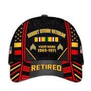 Premium Custom Name, Rank, Years Of Service US Retired Cap BPVC301010 - Image 42