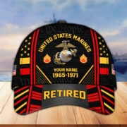 Premium Custom Name, Rank, Years Of Service US Retired Cap BPVC301010 - Image 18