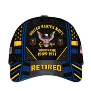 Premium Custom Name, Rank, Years Of Service US Retired Cap BPVC301010 - Image 12