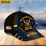 Premium Custom Name, Rank, Years Of Service US Retired Cap BPVC301010 - Image 11