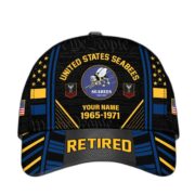Premium Custom Name, Rank, Years Of Service US Retired Cap BPVC301010 - Image 15