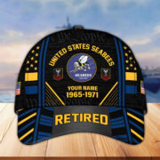 Premium Custom Name, Rank, Years Of Service US Retired Cap BPVC301010 - Image 15
