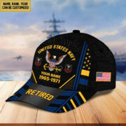 Premium Custom Name, Rank, Years Of Service US Retired Cap BPVC301010 - Image 13