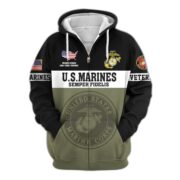 Premium USMC Veteran Zip Hoodie VPVC606103, Gifts For Marine Veteran - Image 2