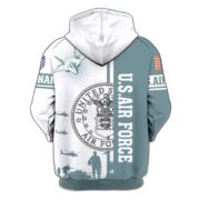 Premium Custom USAF Veteran Zip Hoodie VPVC607004, Gifts For Air Force Veteran - Image 3