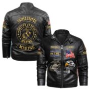 Premium Personalized US Marines Leather Jackets BPVC181110