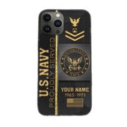 US Navy Phone Case, Gifts For Navy Veteran, Gifts For Veterans Day, Father's Day VPVC501102